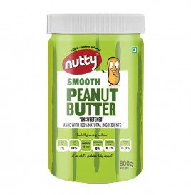 Nutty Smooth Peanut Butter unsweetener  Plastic Jar  800 grams